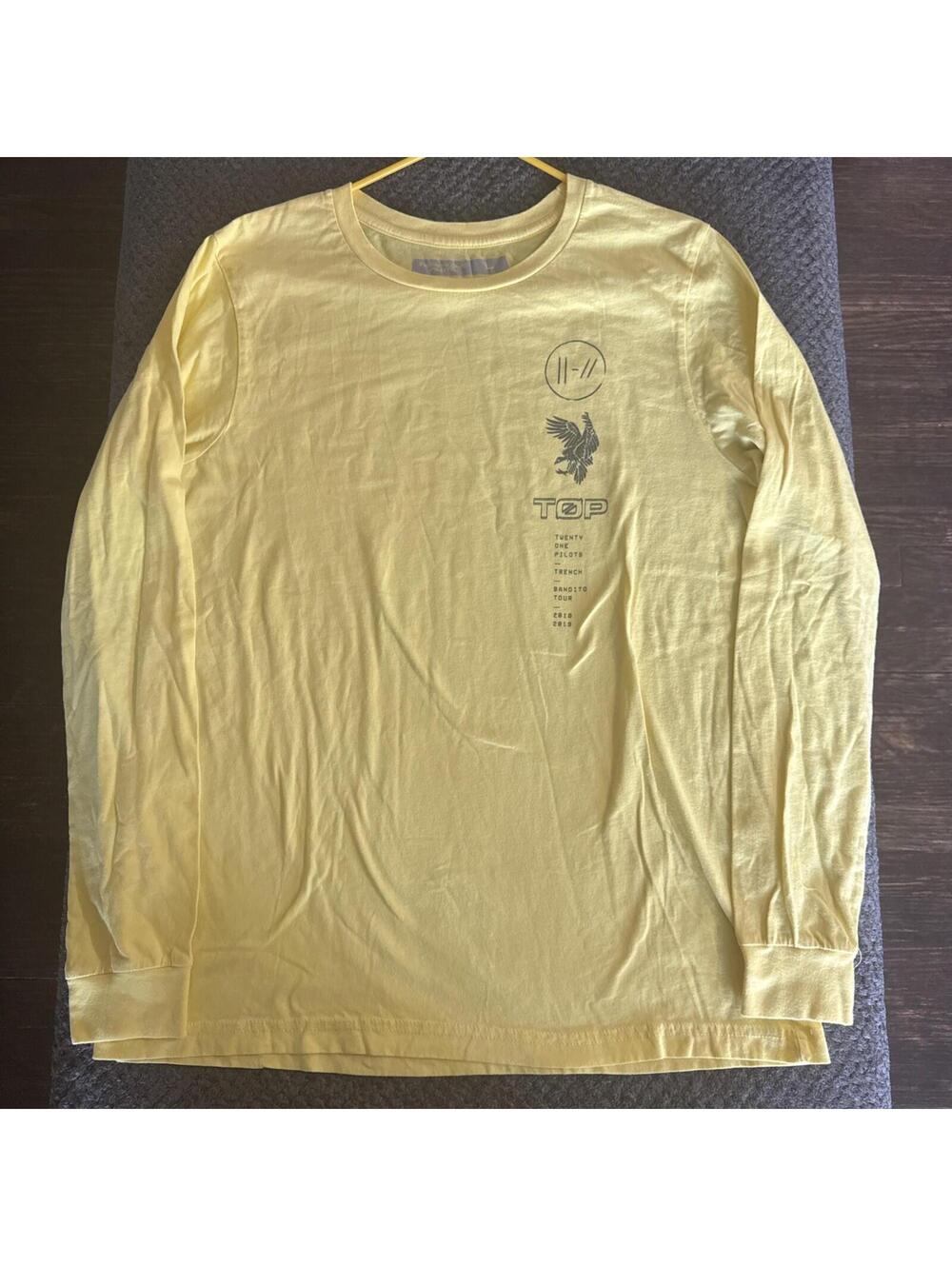 Twenty one pilots Bandito tour 2018 yellow long sleeve Shirt concert merch Large